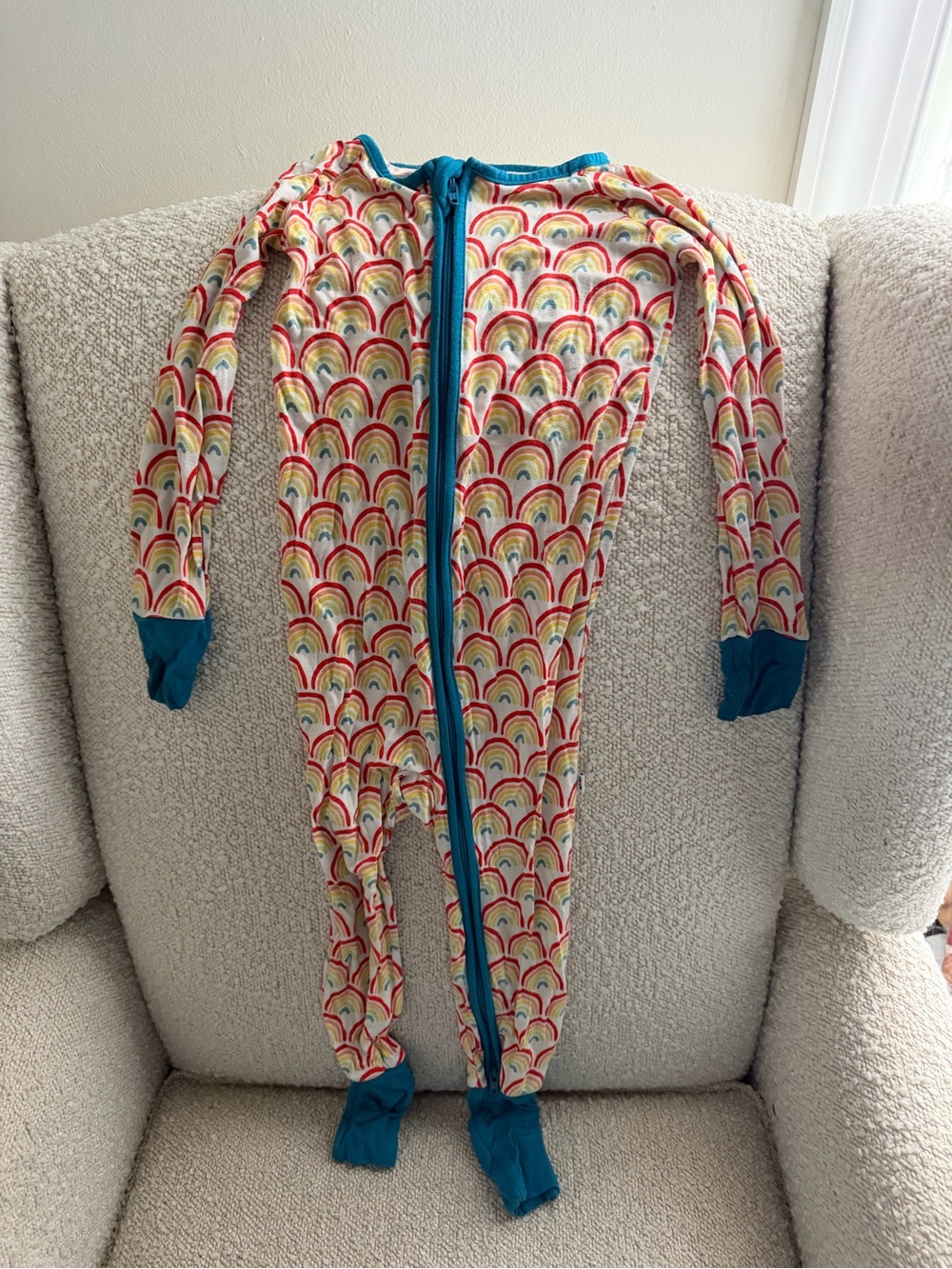 Little Sleepies Rainbow Print zippy 2T